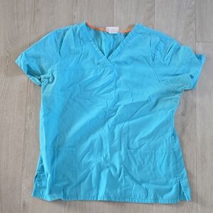 Women's Blue Scrub Top